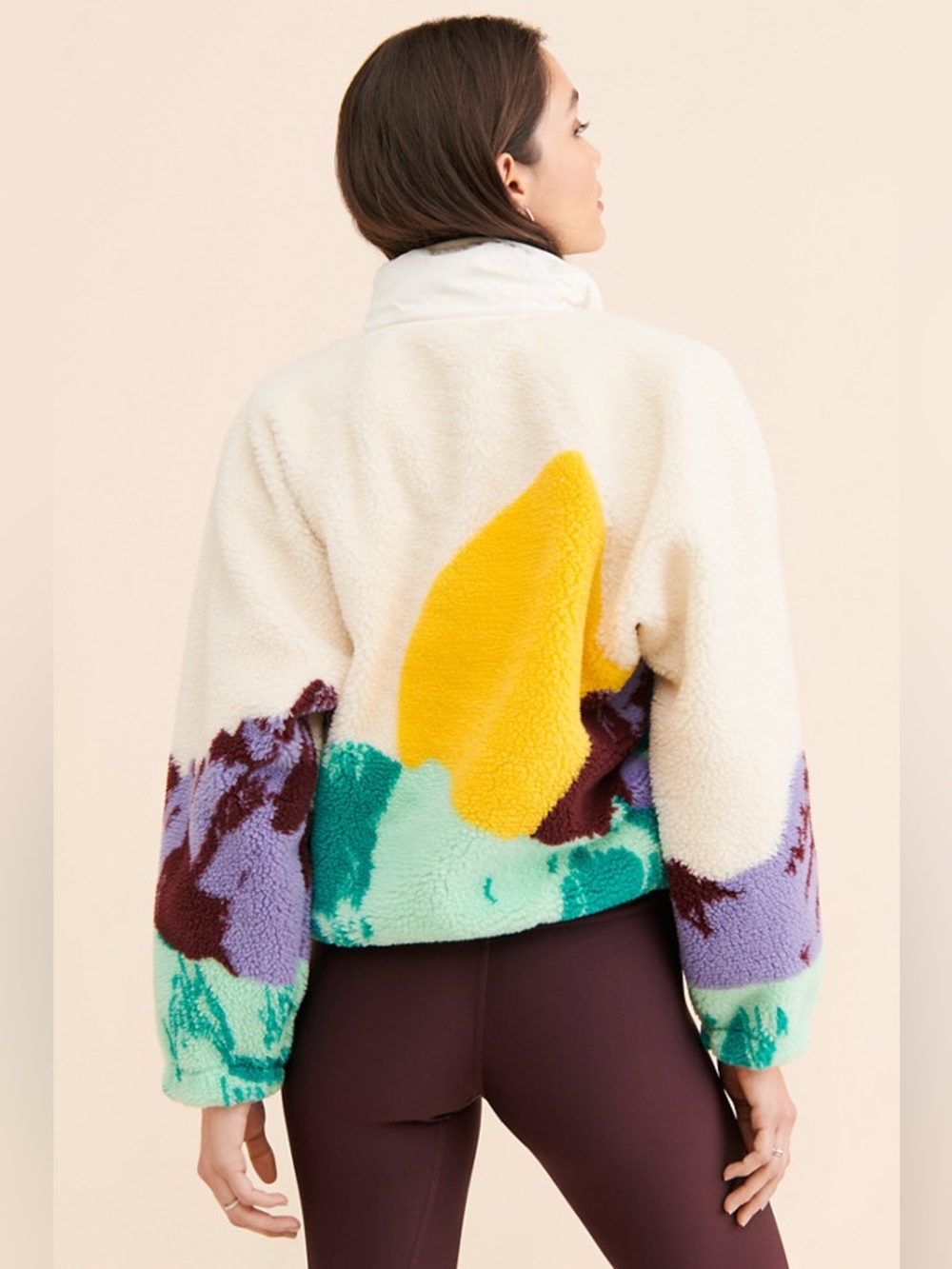 FREE PEOPLE MOVEMENT hit the slopes printed Rocky Ridge Jacket size L mountains - Picture 1 of 15